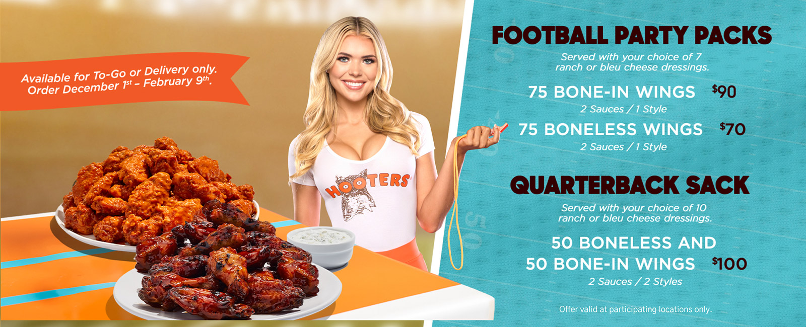 The Postseason Pick - 10 wings any style, curly fries, and a Pepsi or Bud Light draft for $16.99