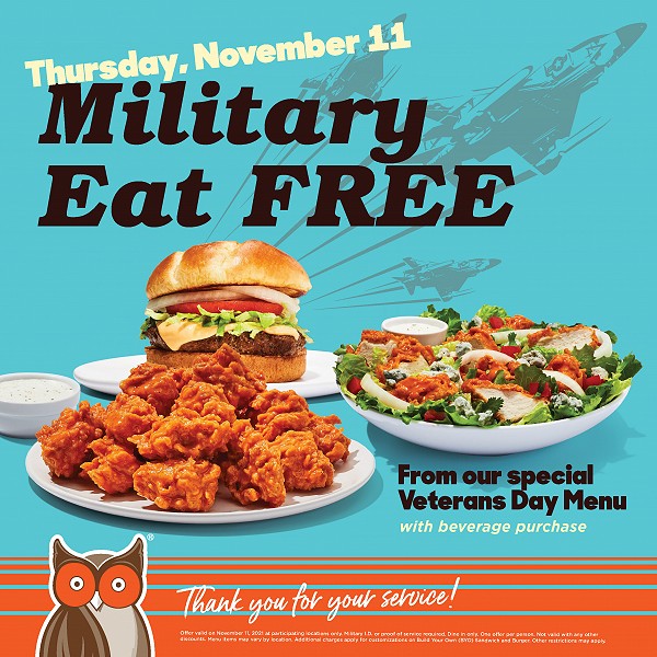 Hooters Honors Military on Veterans Day with Free Meal Hooters