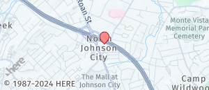 Location of Hooters of Johnson City on a map