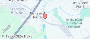 Location of Hooters of Concord NC on a map