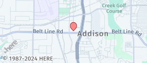 Location of Hooters of Addison on a map