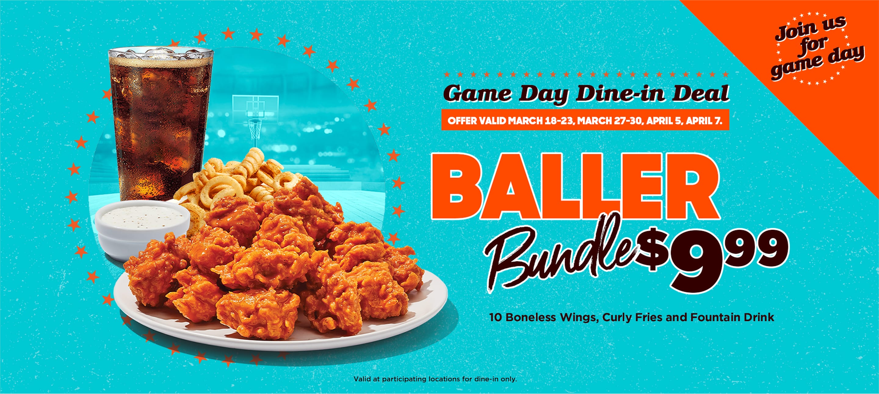 Game Day Dine-in Deal - Baller Bundle $9.99